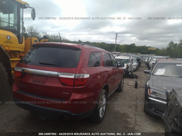 1D4RD4GG9BC698697 - 2011 DODGE DURANGO CREW RED photo 4