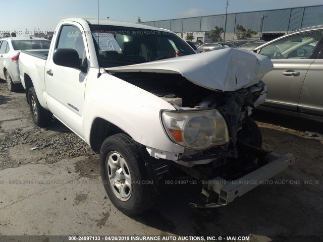 5TENX4CN8AZ736377 - 2010 TOYOTA TACOMA WHITE photo 1