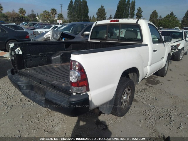 5TENX4CN8AZ736377 - 2010 TOYOTA TACOMA WHITE photo 4