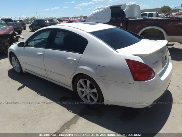 1N4BA41E98C823629 - 2008 NISSAN MAXIMA SE/SL WHITE photo 3