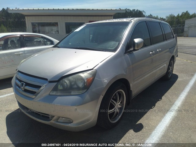 5FNRL38836B039279 - 2006 HONDA ODYSSEY TOURING SILVER photo 2