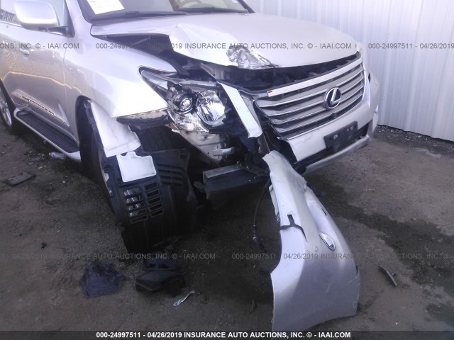 JTJHY7AX8B4067437 - 2011 LEXUS LX 570 SILVER photo 6