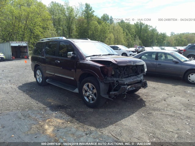 5N1BA0NE1DN610729 - 2013 NISSAN ARMADA PLATINUM BURGUNDY photo 1