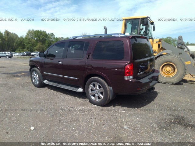 5N1BA0NE1DN610729 - 2013 NISSAN ARMADA PLATINUM BURGUNDY photo 3