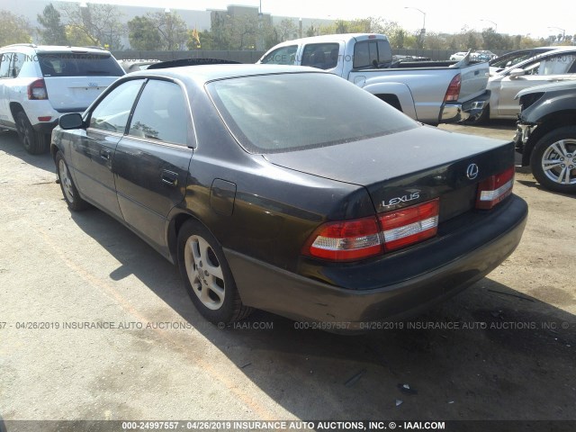 JT8BF28G010291331 - 2001 LEXUS ES 300 BLACK photo 3