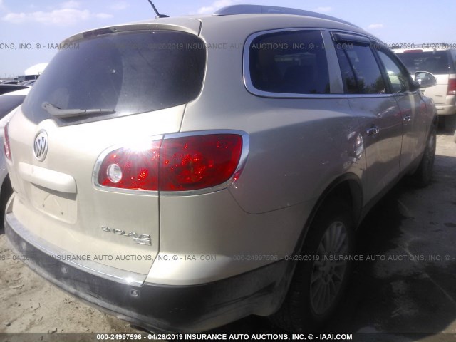 5GAER23718J202742 - 2008 BUICK ENCLAVE CXL GOLD photo 4