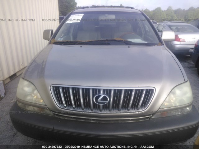 JTJGF10U110104470 - 2001 LEXUS RX 300 Champagne photo 6