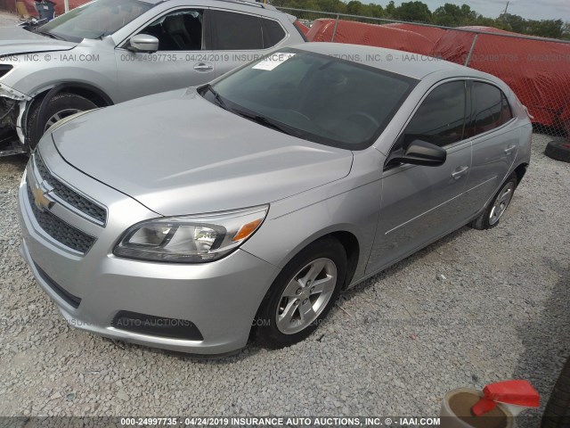 1G11B5SA1DF128079 - 2013 CHEVROLET MALIBU LS SILVER photo 2