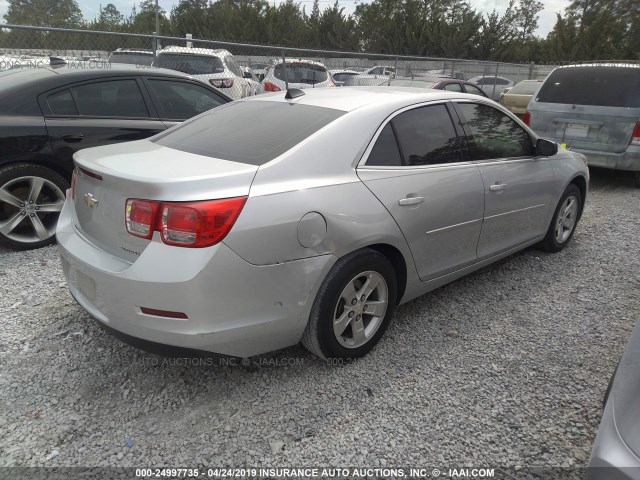 1G11B5SA1DF128079 - 2013 CHEVROLET MALIBU LS SILVER photo 4