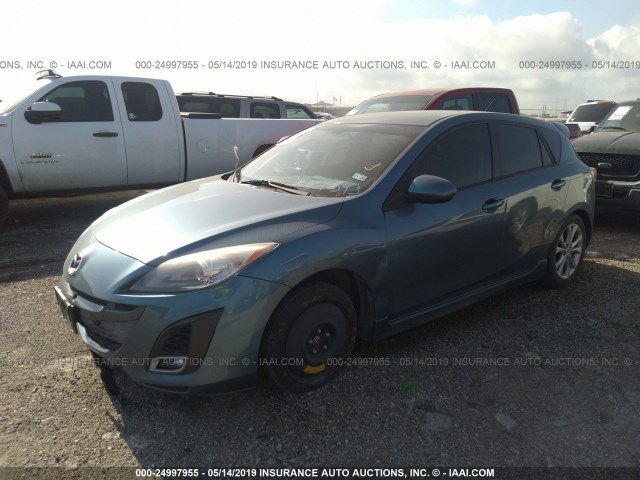 JM1BL1H68A1259393 - 2010 MAZDA 3 S BLUE photo 2