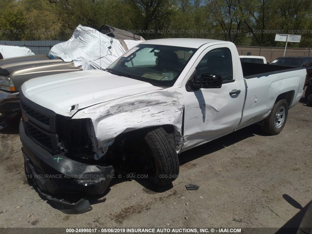 1GCNCPEH7EZ359286 - 2014 CHEVROLET SILVERADO C1500 WHITE photo 2