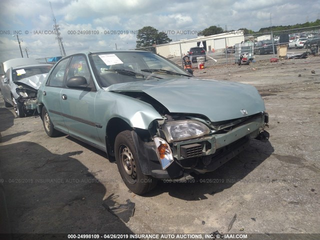 1HGEG8640NL022744 - 1992 HONDA CIVIC DX GREEN photo 1