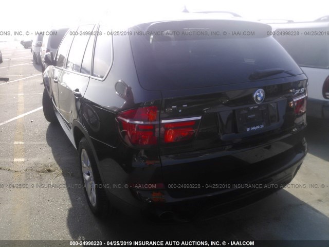 5UXZV4C57CL765148 - 2012 BMW X5 XDRIVE35I BLACK photo 3