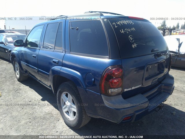 1GNDS13S432341609 - 2003 CHEVROLET TRAILBLAZER  BLUE photo 3