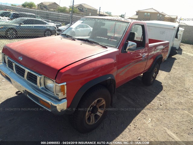 1N6SD11Y0TC373143 - 1996 NISSAN TRUCK XE RED photo 2