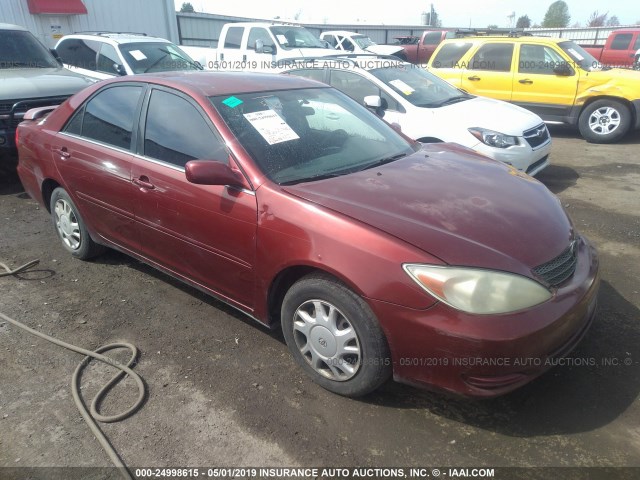 JTDBE32K130174707 - 2003 TOYOTA CAMRY LE/XLE RED photo 1