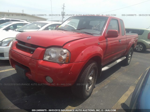 1N6ED26T51C323108 - 2001 NISSAN FRONTIER KING CAB XE/KING CAB SE RED photo 2