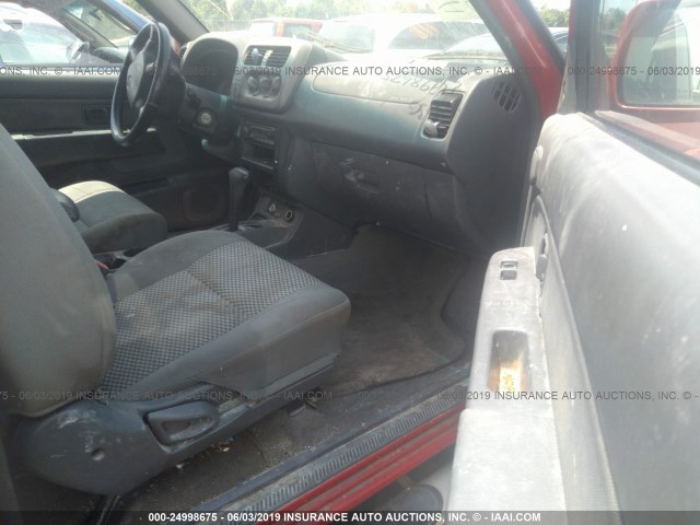 1N6ED26T51C323108 - 2001 NISSAN FRONTIER KING CAB XE/KING CAB SE RED photo 5
