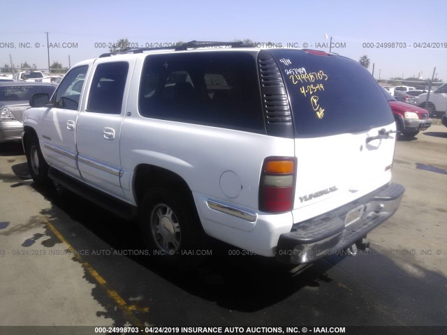 1GKEC16T61J257409 - 2001 GMC YUKON XL C1500 WHITE photo 3