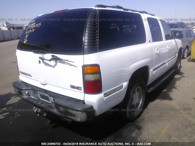 1GKEC16T61J257409 - 2001 GMC YUKON XL C1500 WHITE photo 4