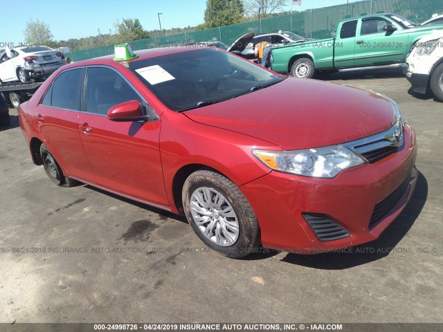 4T4BF1FK8ER384486 - 2014 TOYOTA CAMRY L/SE/LE/XLE RED photo 1