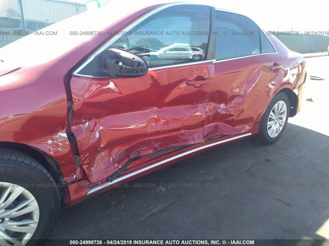 4T4BF1FK8ER384486 - 2014 TOYOTA CAMRY L/SE/LE/XLE 红色 照片 6