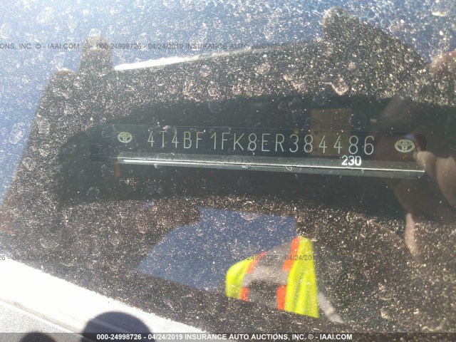 4T4BF1FK8ER384486 - 2014 TOYOTA CAMRY L/SE/LE/XLE 红色 照片 9