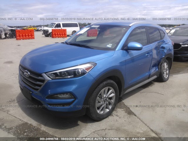 KM8J33A42JU704155 - 2018 HYUNDAI TUCSON LIMITED/SPORT AND ECO/SE BLUE photo 2