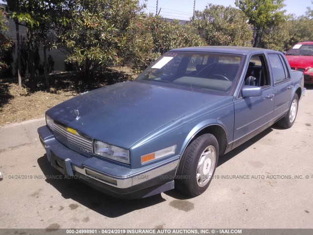 1G6KS6980GU819059 - 1986 CADILLAC SEVILLE BLUE photo 2