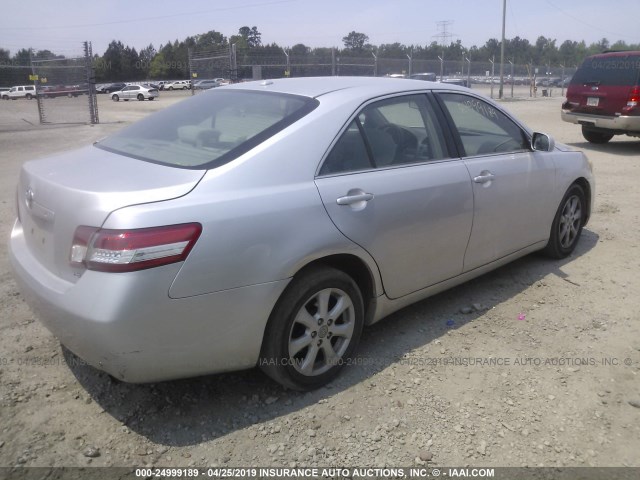 4T1BF3EK8BU136788 - 2011 TOYOTA CAMRY SE/LE/XLE SILVER photo 4