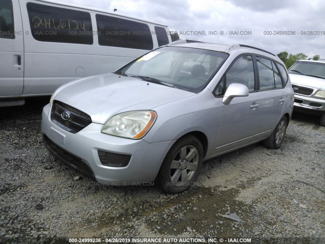 KNAFG525677083640 - 2007 KIA RONDO LX/EX SILVER photo 2