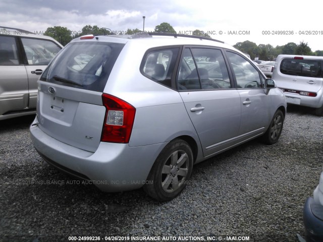 KNAFG525677083640 - 2007 KIA RONDO LX/EX SILVER photo 4