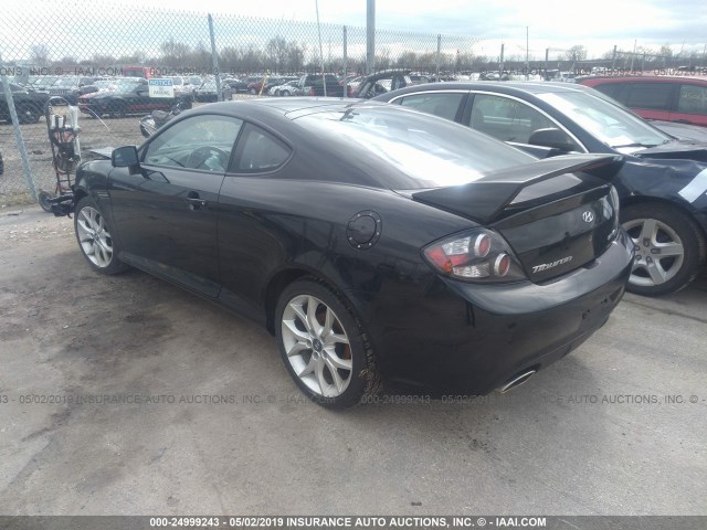 KMHHN66F78U291647 - 2008 HYUNDAI TIBURON GT/SE/GT LIMITED BLACK photo 3