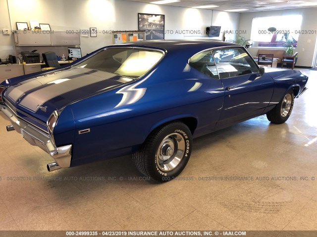 136378B198712 - 1969 CHEVROLET CHEVELLE BLUE photo 4