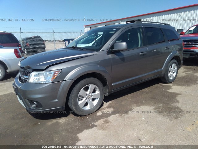 3C4PDCBG6CT355504 - 2012 DODGE JOURNEY SXT GRAY photo 2