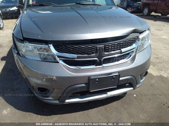 3C4PDCBG6CT355504 - 2012 DODGE JOURNEY SXT GRAY photo 6