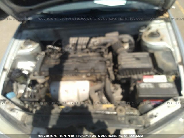 KMHDN45D13U678934 - 2003 HYUNDAI ELANTRA GLS/GT SILVER photo 10