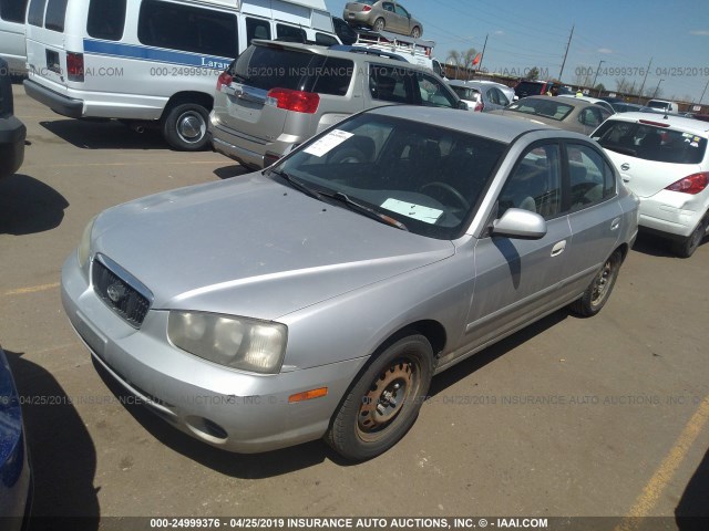 KMHDN45D13U678934 - 2003 HYUNDAI ELANTRA GLS/GT SILVER photo 2