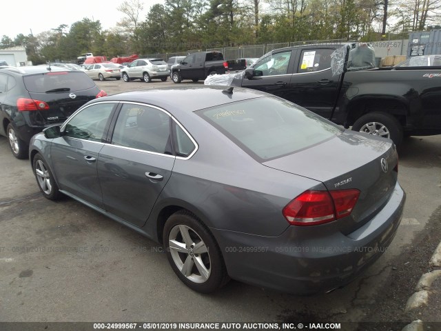 1VWBT7A38EC105308 - 2014 VOLKSWAGEN PASSAT SE GRAY photo 3