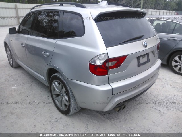 WBXPA934X6WG90429 - 2006 BMW X3 3.0I SILVER photo 3