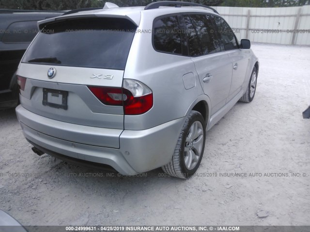 WBXPA934X6WG90429 - 2006 BMW X3 3.0I SILVER photo 4