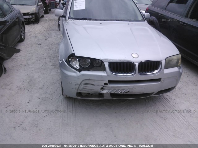 WBXPA934X6WG90429 - 2006 BMW X3 3.0I SILVER photo 6