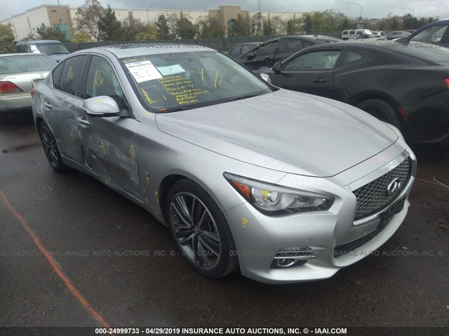 JN1BV7AP8EM693353 - 2014 INFINITI Q50 PREMIUM/SPORT SILVER photo 1