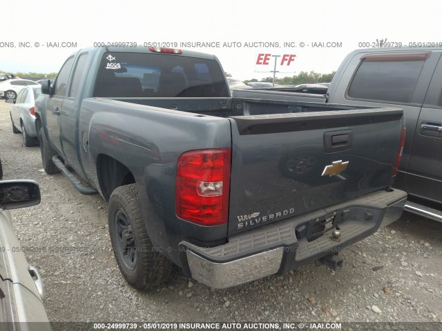 2GCEC19C971596370 - 2007 CHEVROLET SILVERADO C1500 BLUE photo 3