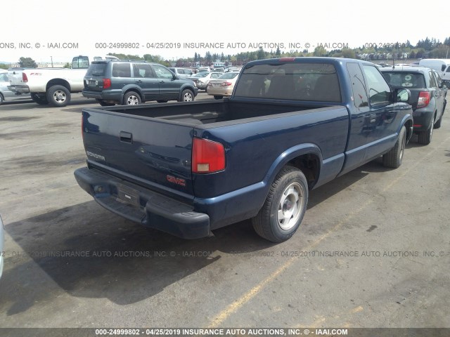 1GTCS19W4Y8130364 - 2000 GMC SONOMA BLUE photo 4