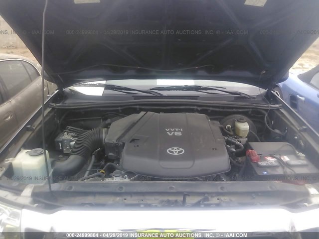 5TELU42N76Z157020 - 2006 TOYOTA TACOMA DOUBLE CAB 蓝色 照片 10