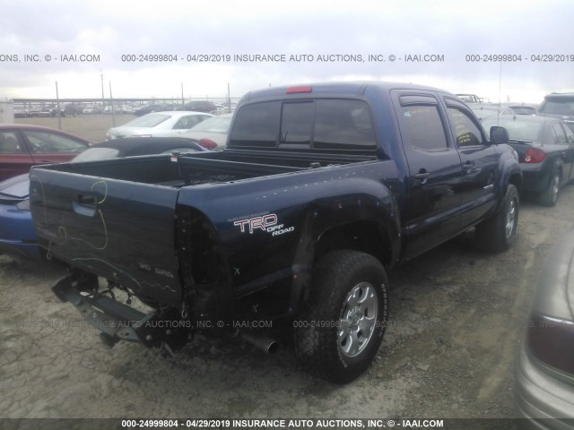 5TELU42N76Z157020 - 2006 TOYOTA TACOMA DOUBLE CAB 蓝色 照片 4