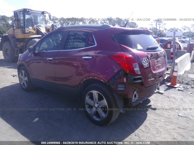 KL4CJBSB3DB116916 - 2013 BUICK ENCORE CONVENIENCE RED photo 3