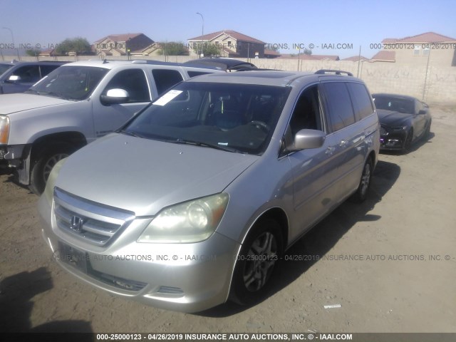 5FNRL38735B075673 - 2005 HONDA ODYSSEY EXL SILVER photo 2