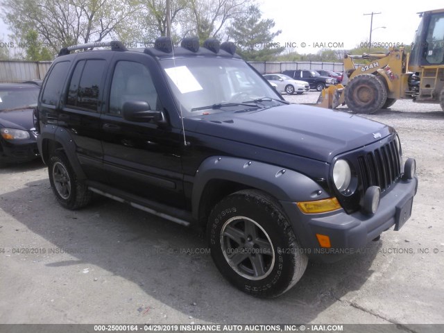 1J4GL38K35W511729 - 2005 JEEP LIBERTY RENEGADE BLACK photo 1